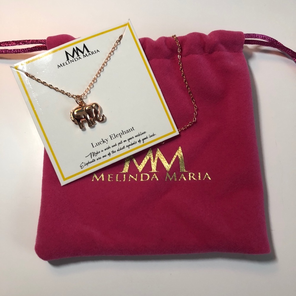 Melinda Maria Lucky Elephant Necklace